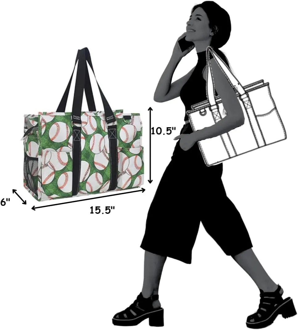 NGIL Utility Water Resistant Tote Bag, Top Zipper Closure, Perfect Gifts for Working Women, Nurses, Gym bag