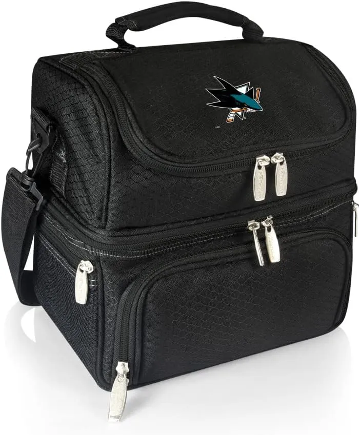 NHL San Jose Sharks Pranzo Lunch Bag - Insulated Lunch Box with Picnic Set - Lunch Cooler Bag