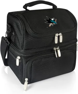 NHL San Jose Sharks Pranzo Lunch Bag - Insulated Lunch Box with Picnic Set - Lunch Cooler Bag