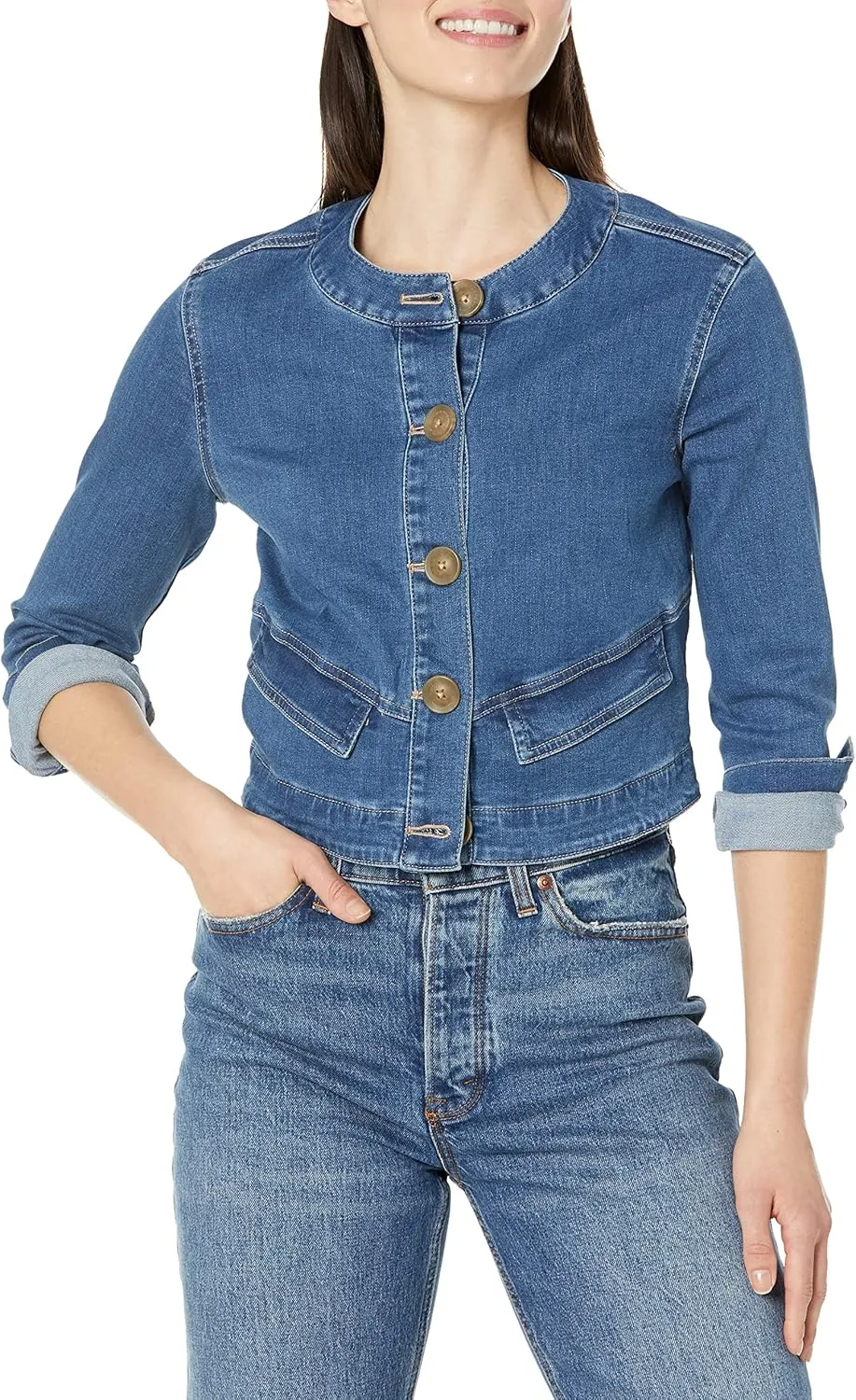 NIC ZOE Women's Top It Off Denim Jacket