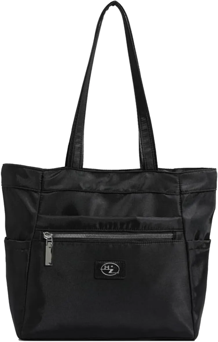 Nylon Shoulder Bag for Women Waterproof Handbag Casual Lightweight Tote Bag Multi Pockets Top Handle Bag Underarm Bag