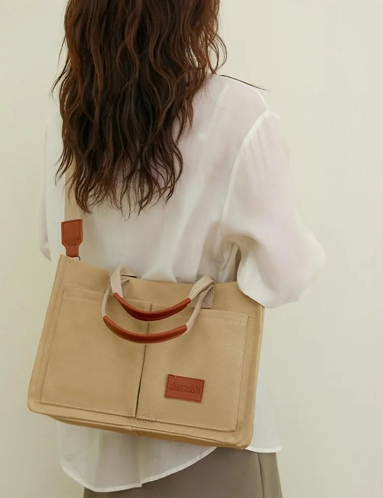 Obosoyo Canvas Tote Bag Purses for Women Large Canvas Work Shoulder Bags Casual Crossbody Purse for Travel Daily