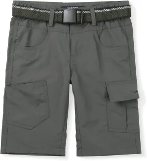 OCHENTA Boys Quick Dry Cargo Shorts Elastic Waist Athletic Shorts for Outdoor Hiking Camping Fishing