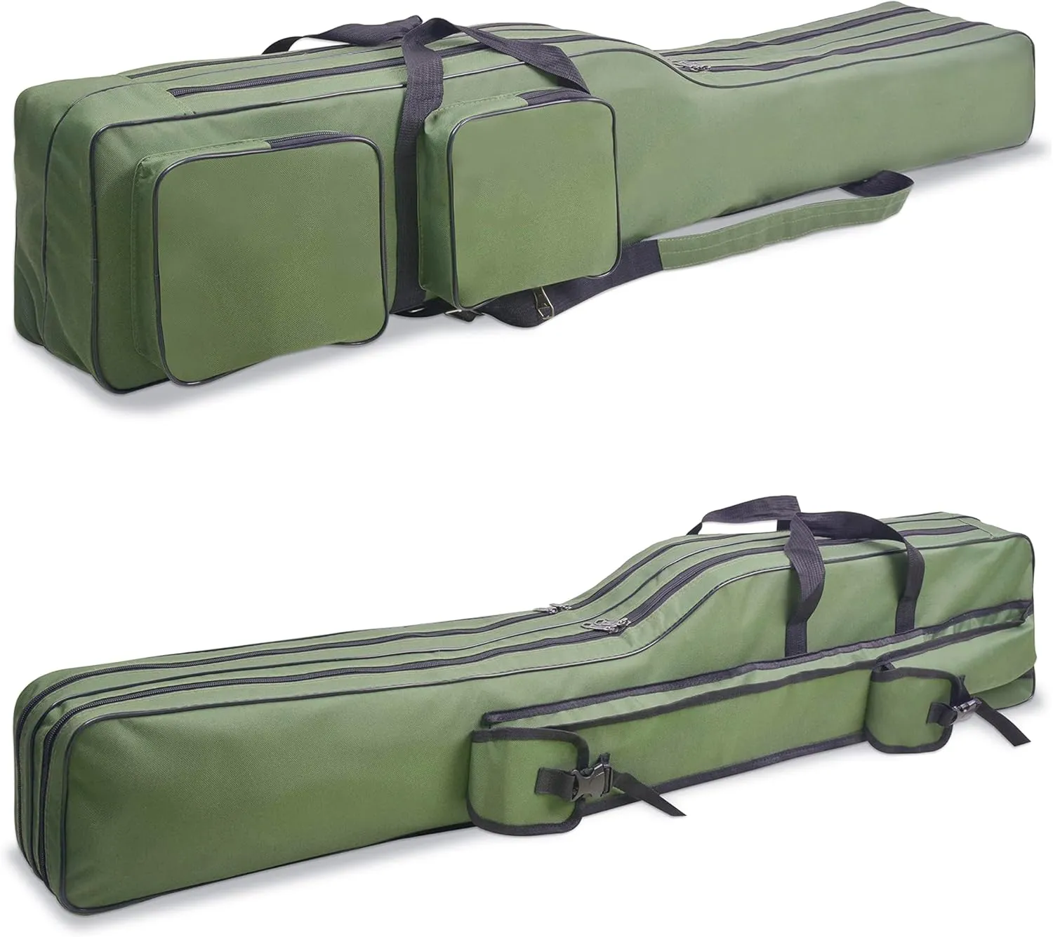 OROOTL Fishing Pole Bag 4.27ft Fishing Rod Case Organizer Portable Fishing Rod Bag Large Capacity Fishing Tackle Storage Bag Travel Case Fishing Gift for Men