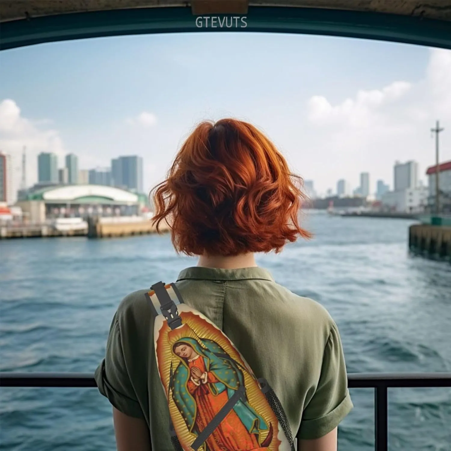 Our Lady Of Guadalupe Sling Backpack Chest Bag Crossbody Shoulder Bag Gym Cycling Travel Hiking Daypack For Men Women