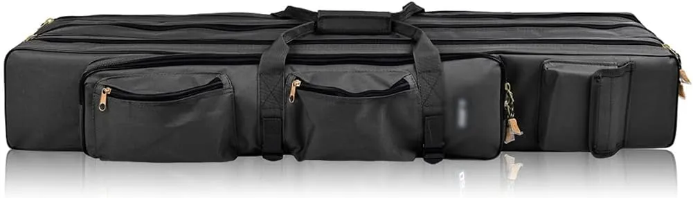 Outdoor 3 Tier Fishing Bag Backpack 80cm/100cm Fishing Rod Reel Case Tote Bag Fishing Rod Tackle Bag Suitcase Travel Bag(D,100cm)