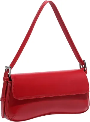 OYOANGLE Women's Pu Leather Flap Vintage Underarm Bags Top Handle Clutch Handbags Casual Mini Shoulder Bags