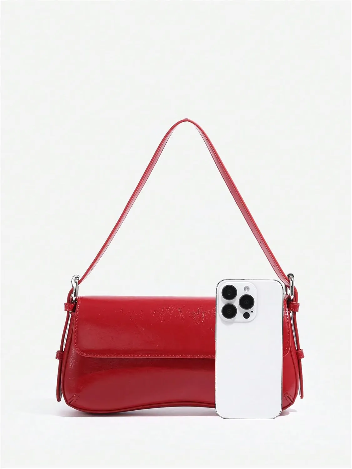 OYOANGLE Women's Pu Leather Flap Vintage Underarm Bags Top Handle Clutch Handbags Casual Mini Shoulder Bags