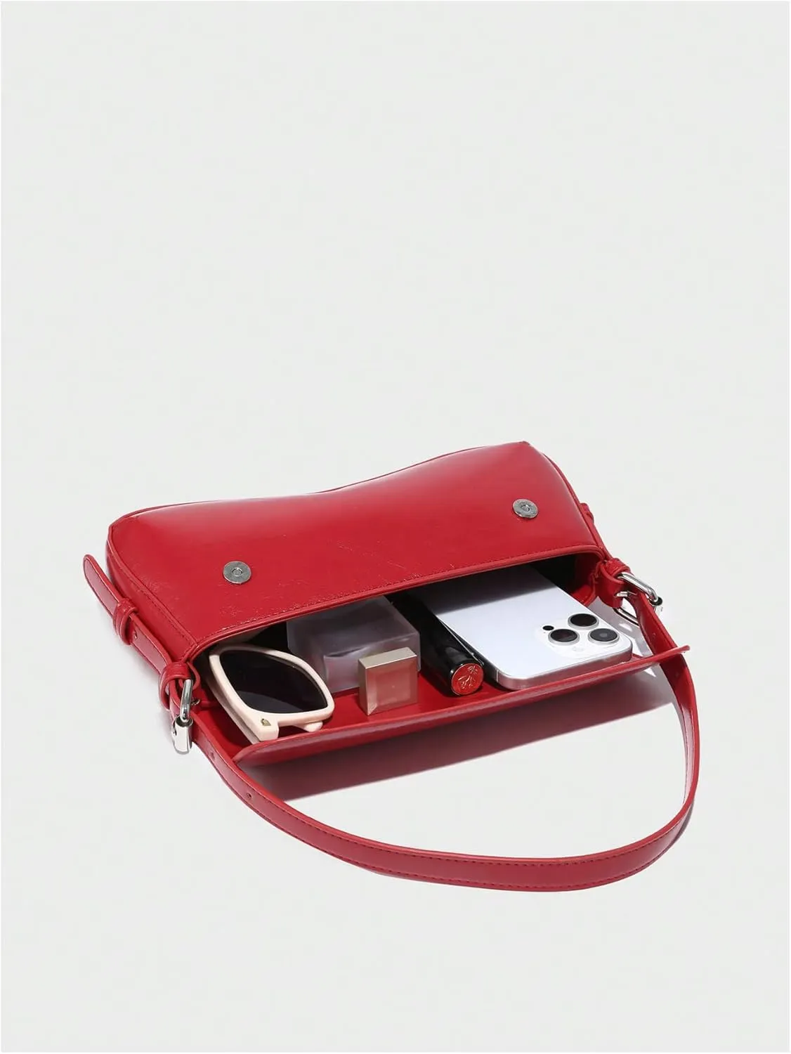 OYOANGLE Women's Pu Leather Flap Vintage Underarm Bags Top Handle Clutch Handbags Casual Mini Shoulder Bags