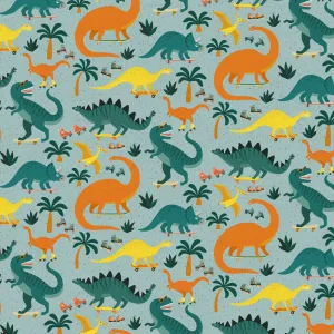 PAINTBRUSH STUDIO - Jurassic Joyrides by PBS Fabrics - Main - Blue
