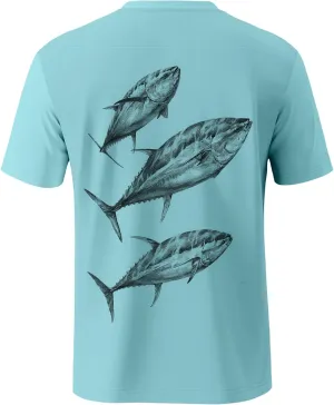 Palmyth Mens Fishing Shirts UPF 50  Sun Protection Short Sleeve UV T-Shirts Breathable Quick-Dry