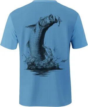 Palmyth Mens Fishing Shirts UPF 50  Sun Protection Short Sleeve UV T-Shirts Breathable Quick-Dry