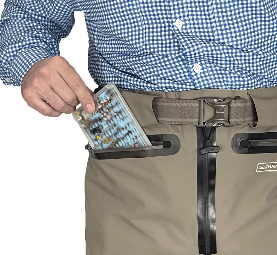Paramount Outdoors Slate Guide Pant Waist High Zippered Stockingfoot Breathable Wader Pant for Fly Fishing