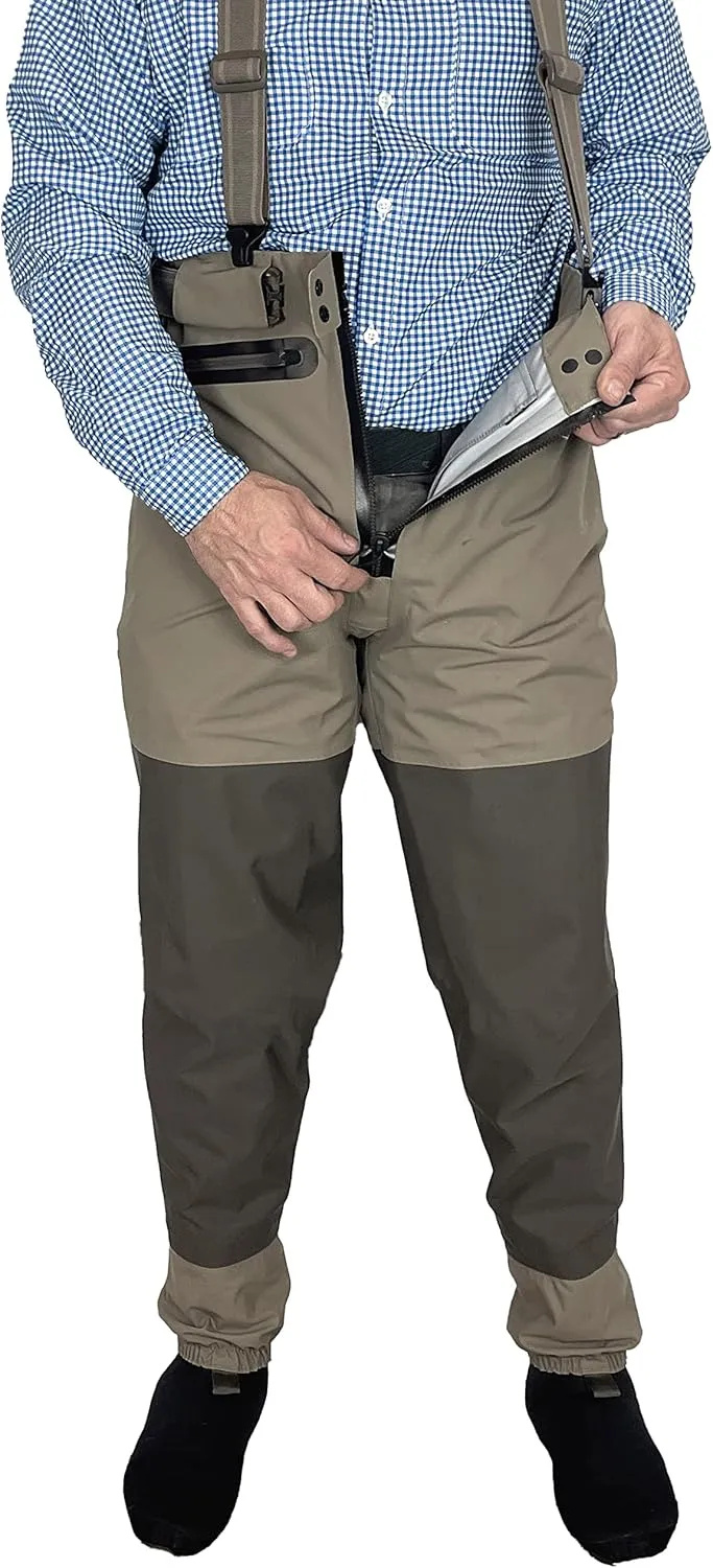 Paramount Outdoors Slate Guide Pant Waist High Zippered Stockingfoot Breathable Wader Pant for Fly Fishing