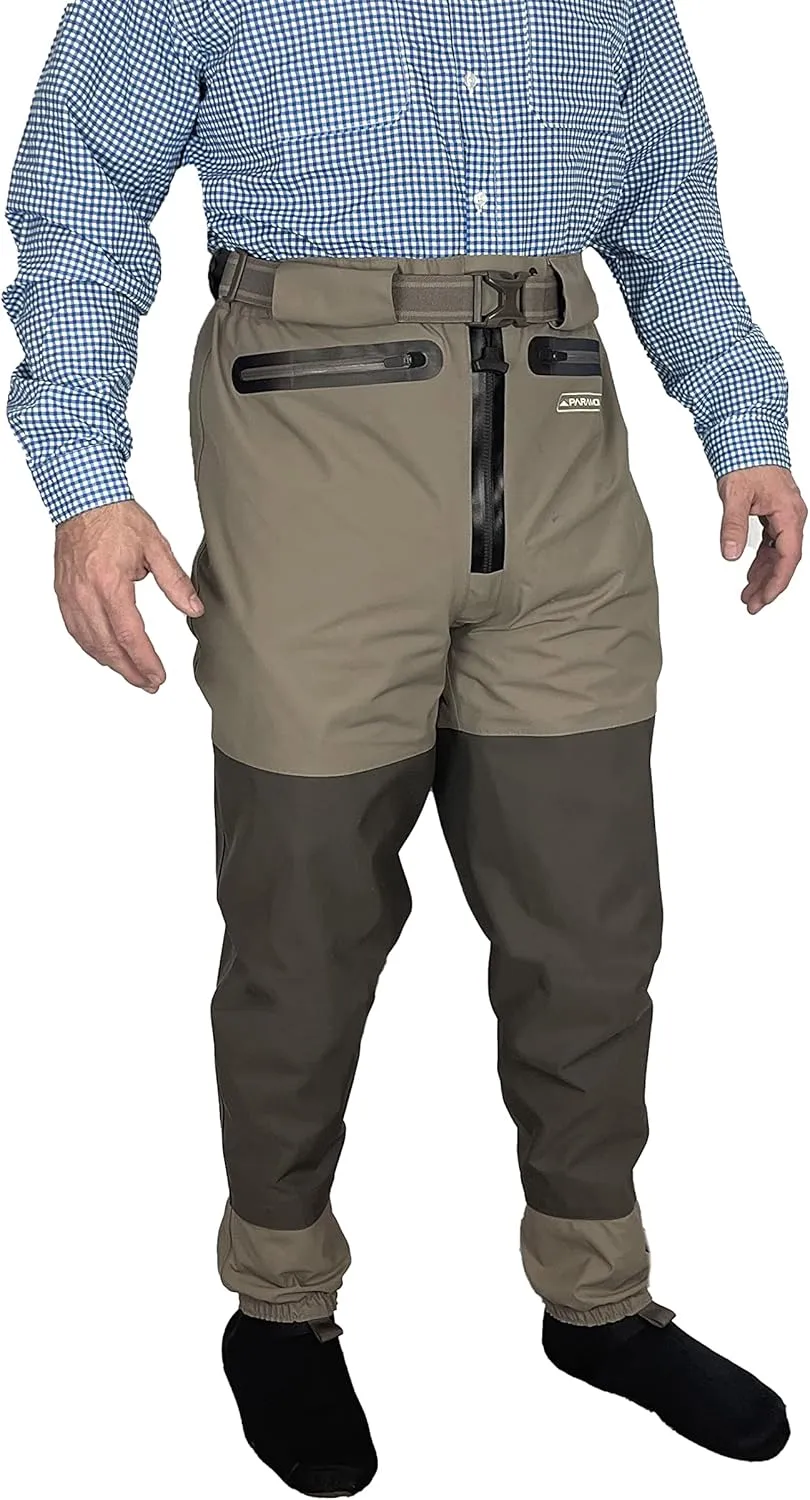 Paramount Outdoors Slate Guide Pant Waist High Zippered Stockingfoot Breathable Wader Pant for Fly Fishing