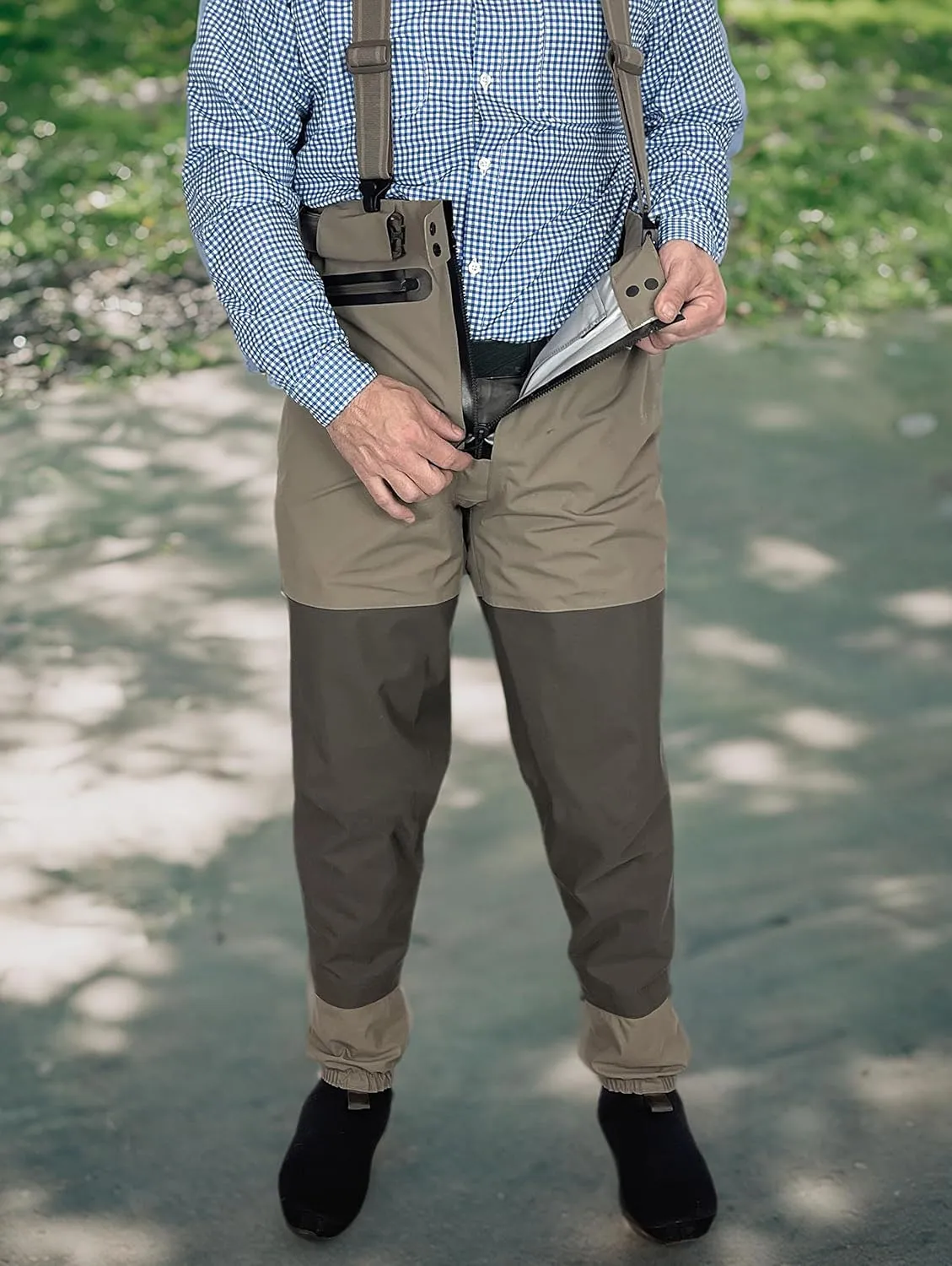 Paramount Outdoors Slate Guide Pant Waist High Zippered Stockingfoot Breathable Wader Pant for Fly Fishing