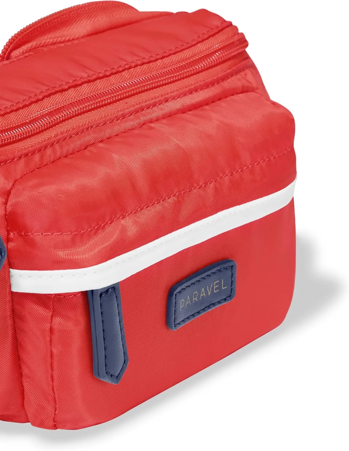 Paravel Fold-Up Belt Bag | Made with Sustainable Recycled Polyester | Belt Bag with Adjustable Straps | Bebop Red