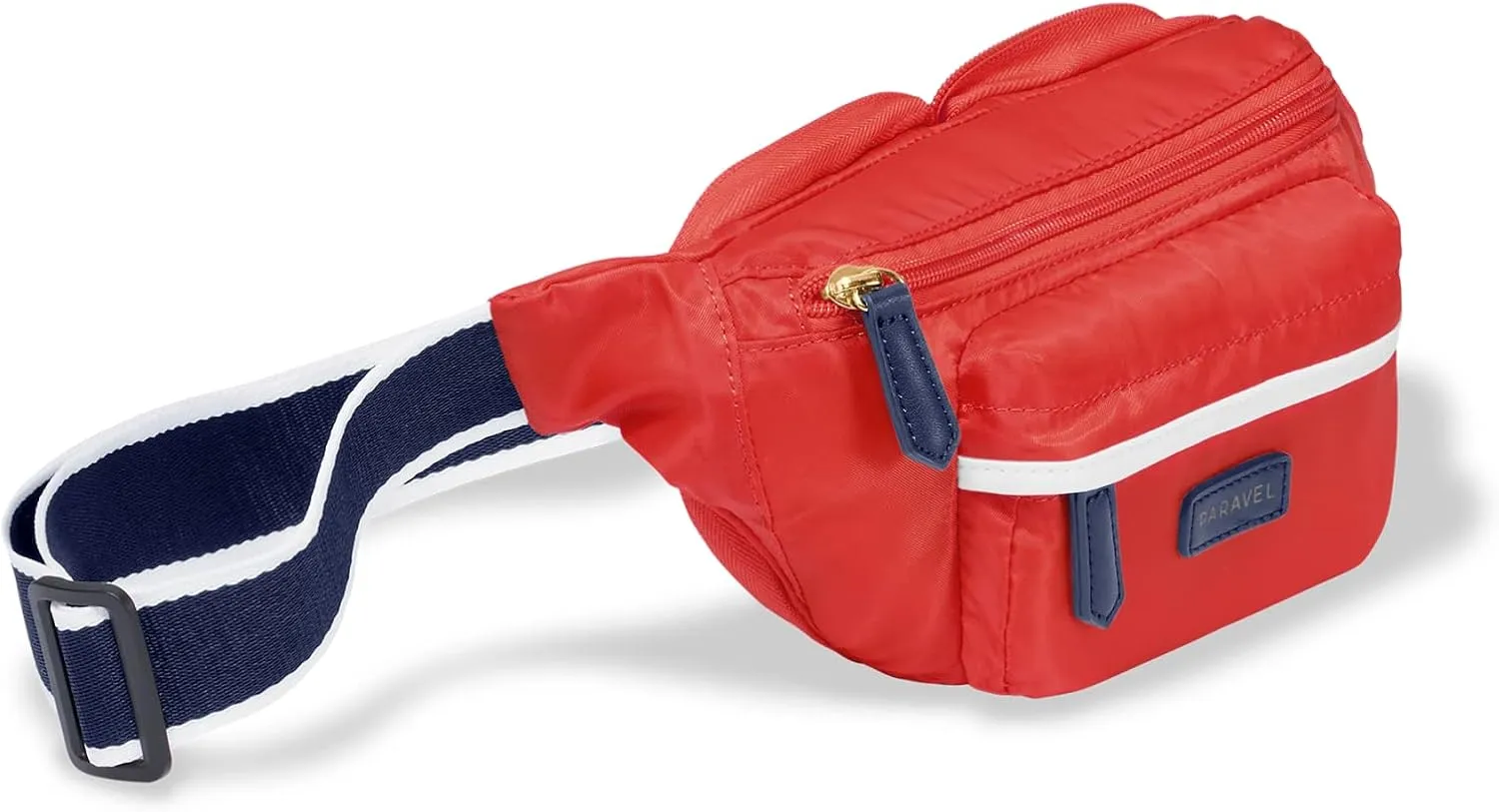 Paravel Fold-Up Belt Bag | Made with Sustainable Recycled Polyester | Belt Bag with Adjustable Straps | Bebop Red