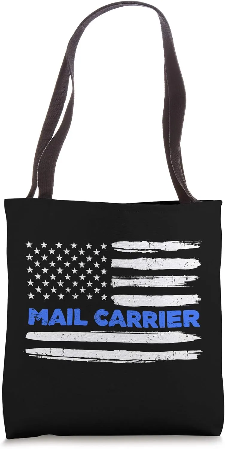 Patriotic Postman I Flag Stars Stripes American Mail Carrier Tote Bag
