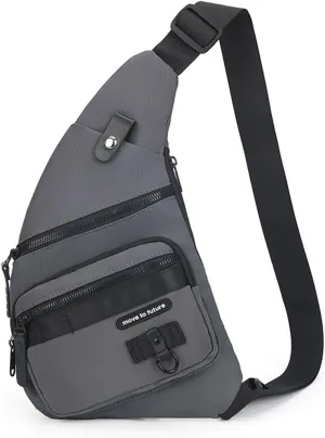 Peicees Small Sling Bag For Men Women Crossbody Shoulder Bag Purse Anti Theft Chest Bag For Travel Hiking Riding Lightweight