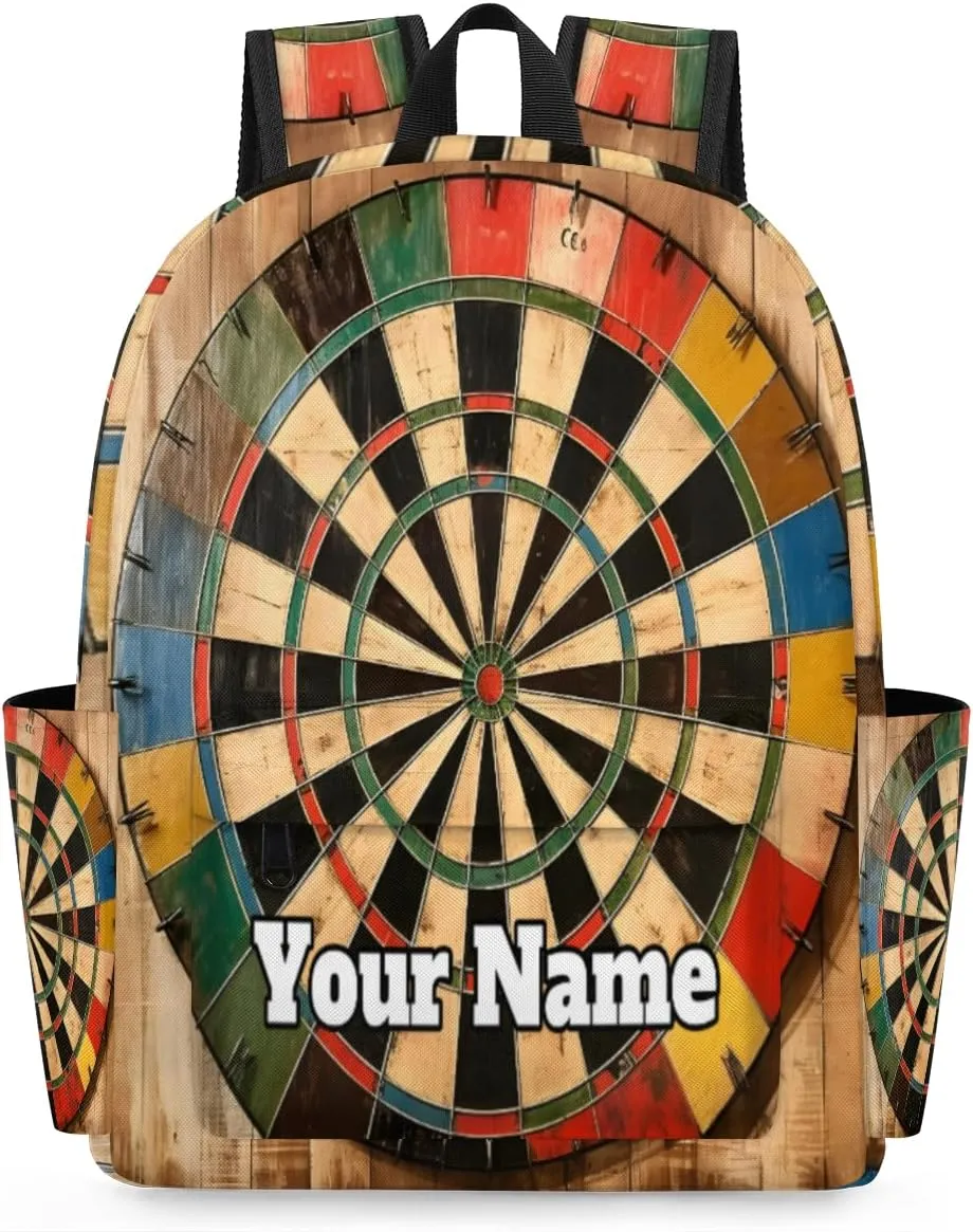 Personalized Darts Board Preschool Toddler Backpack for Boys Girls Custom Kids Name Small Bookbags Kindergarten Elementary Backpack, Darts Arrows