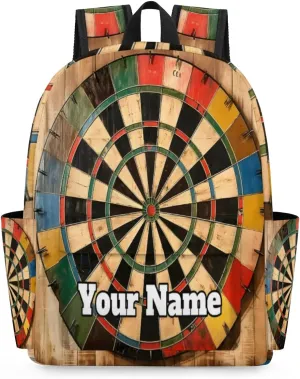 Personalized Darts Board Preschool Toddler Backpack for Boys Girls Custom Kids Name Small Bookbags Kindergarten Elementary Backpack, Darts Arrows