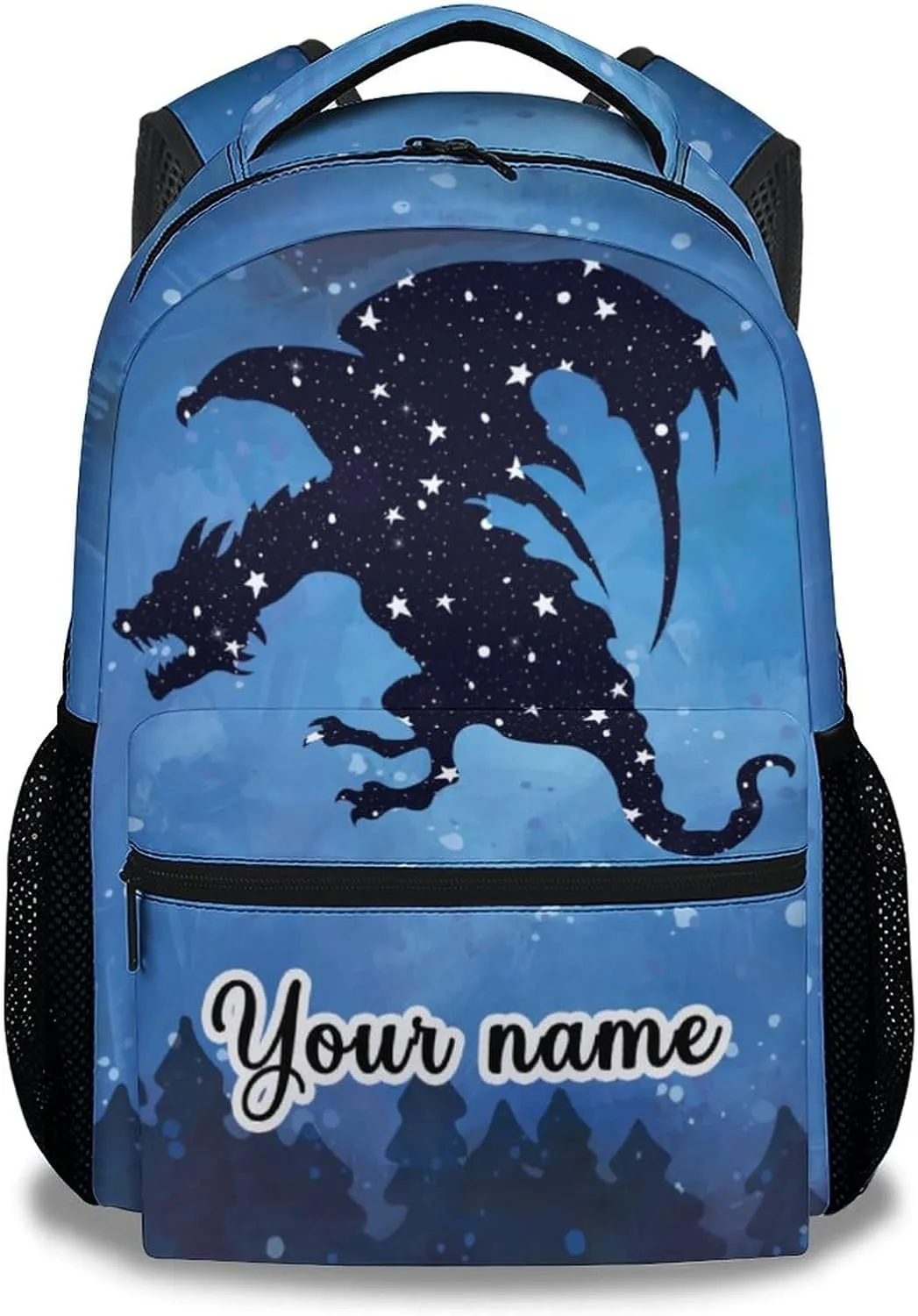 Personalized Dragon Backpack for Girls Boys, 16 Inch Backpacks for School, Cute, Adjustable Straps, Durable, Lightweight, Large Capacity Bookbag for Kids