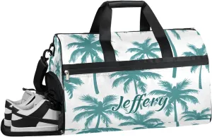Personalized-Duffel-Bag for-Men-Women Large-Travel-Bag Luggage-Bag Gym Green Tree Gym-Bag Overnight-Bag with-Name