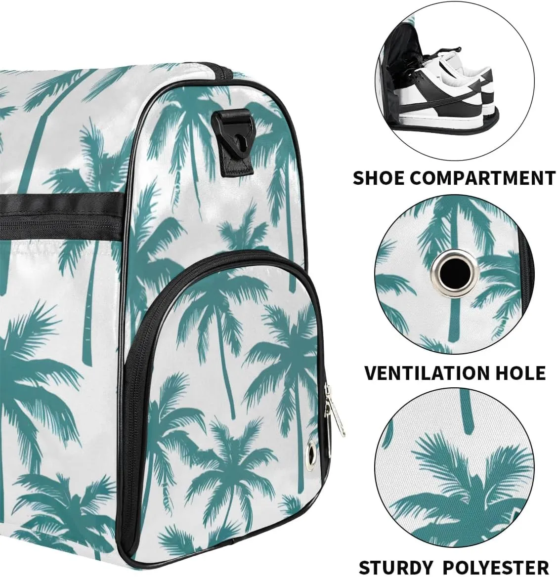 Personalized-Duffel-Bag for-Men-Women Large-Travel-Bag Luggage-Bag Gym Green Tree Gym-Bag Overnight-Bag with-Name