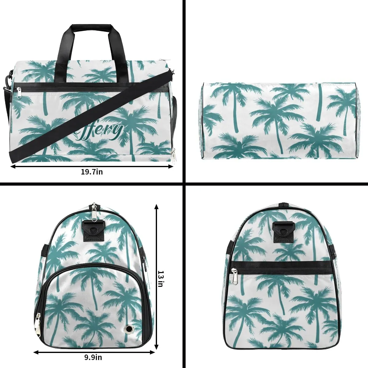 Personalized-Duffel-Bag for-Men-Women Large-Travel-Bag Luggage-Bag Gym Green Tree Gym-Bag Overnight-Bag with-Name