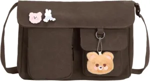 Phaoullzon Kawaii Crossbody Bag Cute Messenger Bags Canvas Shoulder Purse Gifts for Teens