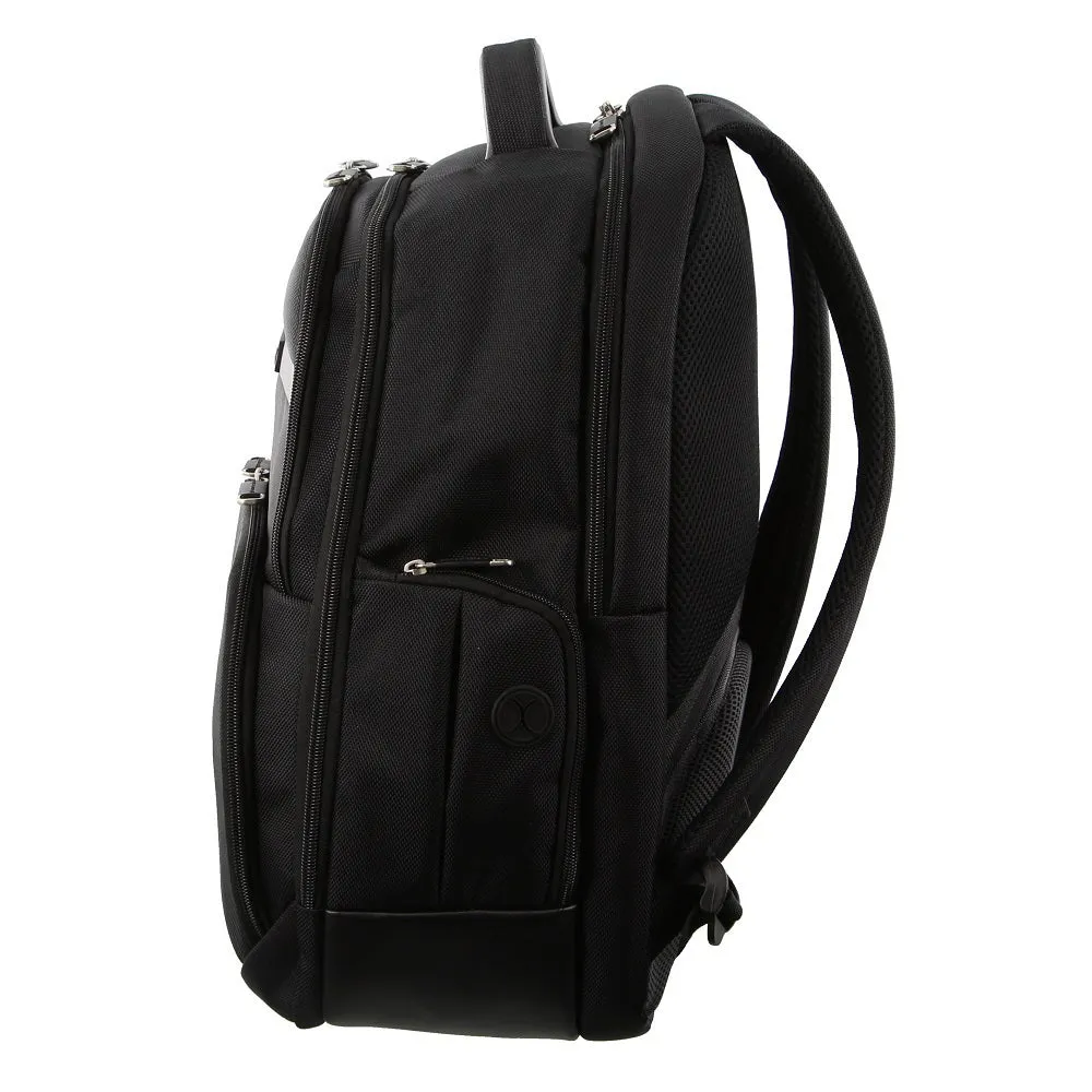 Pierre Cardin 30L Backpack w/ 15" Laptop Sleeve & RFID - Black