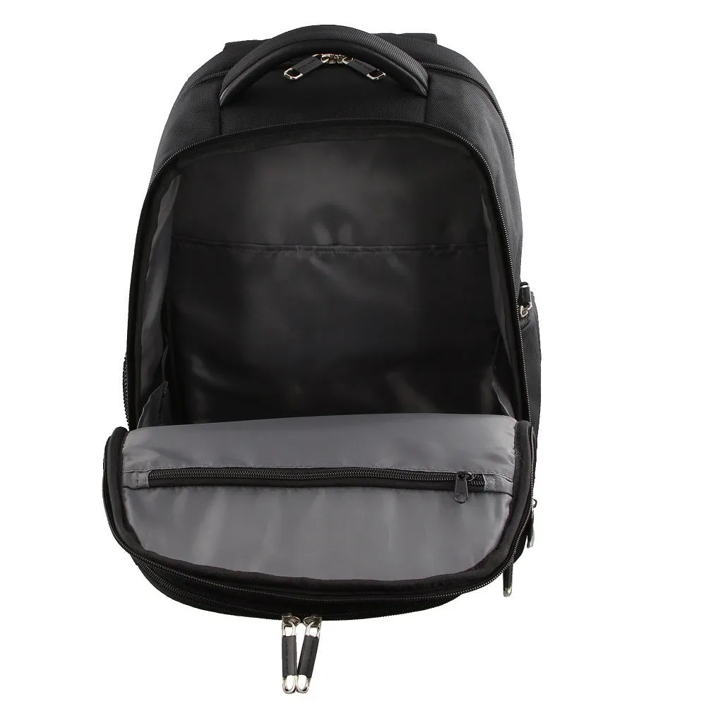 Pierre Cardin 30L Backpack w/ 15" Laptop Sleeve & RFID - Black