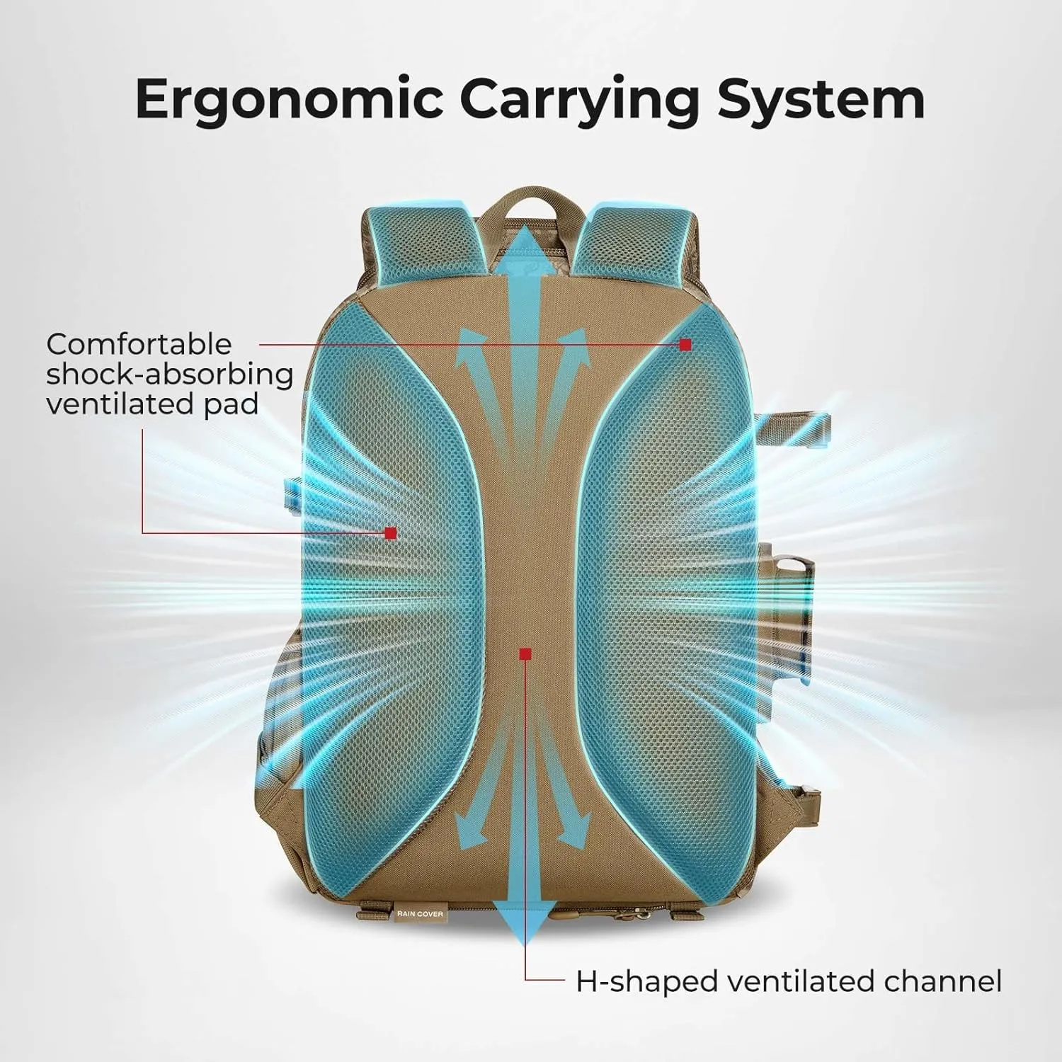 Piscifun Fishing Tackle Backpack with Rod & Gear Holder, Lightweight Fishing Tackle Storage Bag with Protective Rain Cover