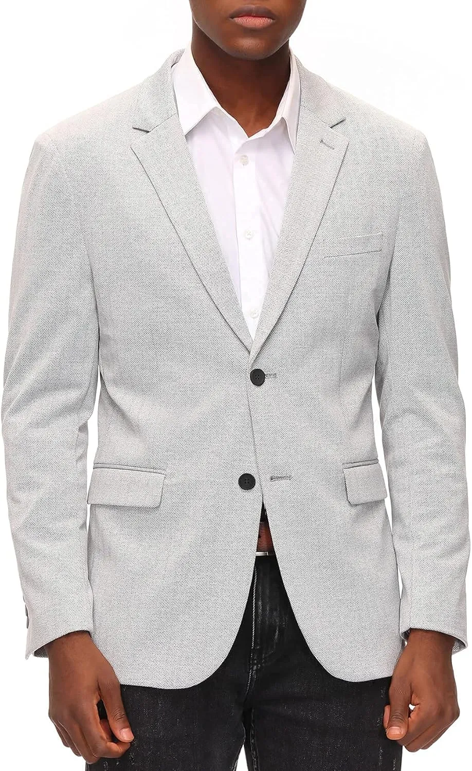 PJ Paul Jones Men's Herringbone Blazer Jacket Lightweight Casual Knit Sport Coat