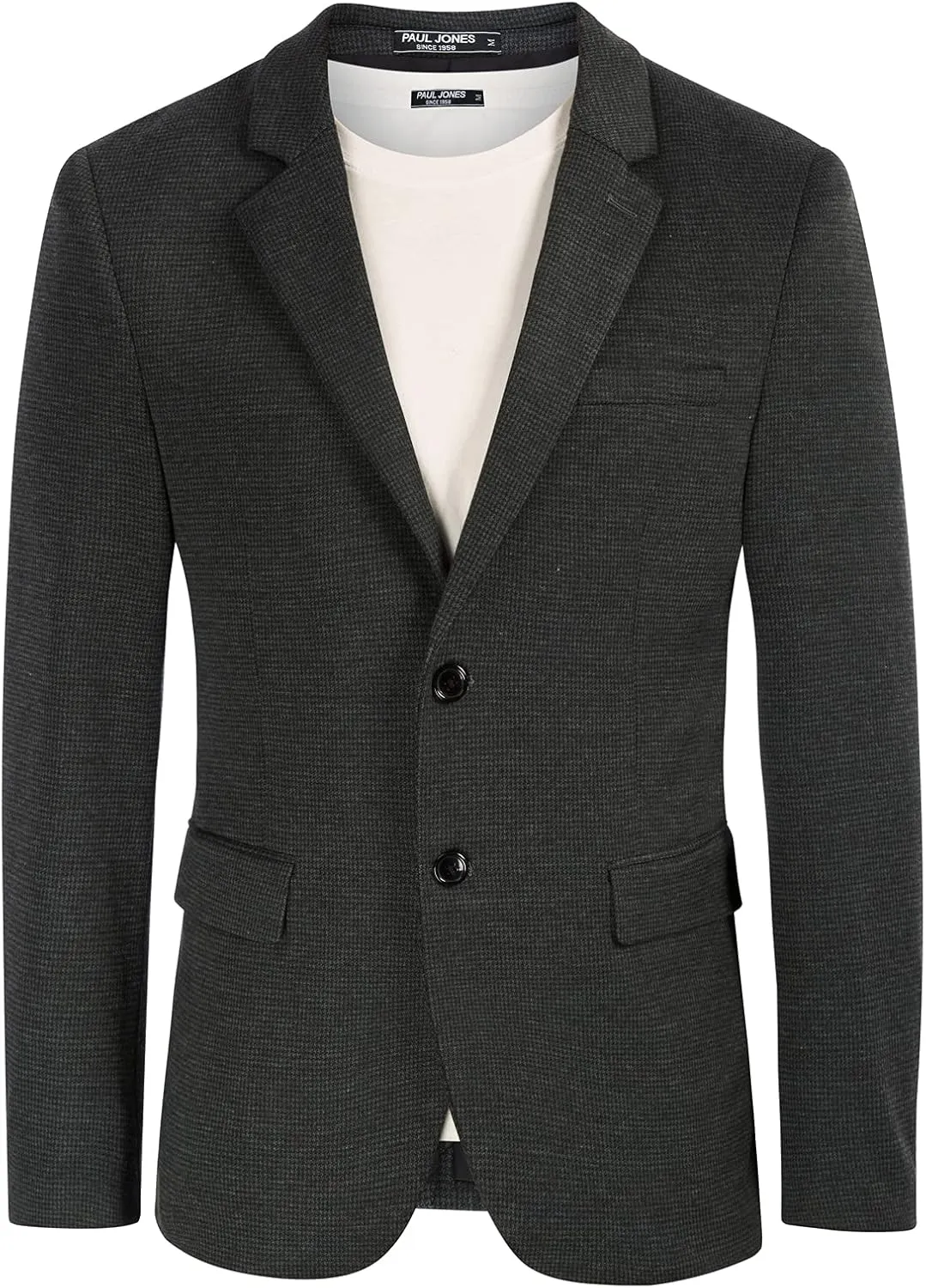 PJ Paul Jones Men's Herringbone Blazer Jacket Lightweight Casual Knit Sport Coat