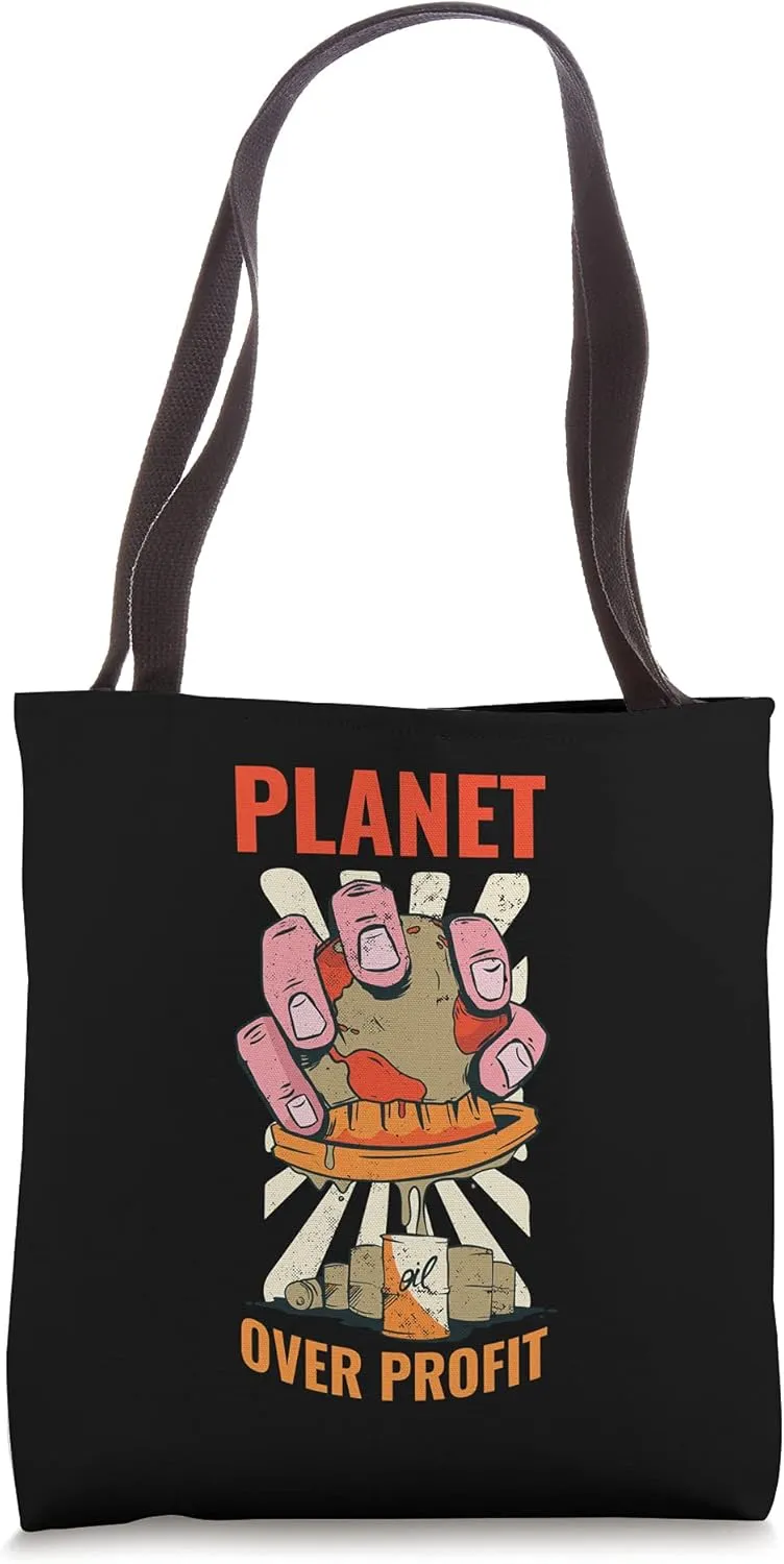 Planet Over Profit Tote Bag