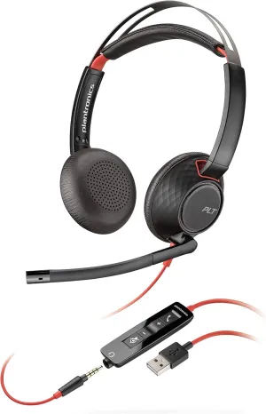 Plantronics Blackwire C5220 Headset 207576-01 (Renewed)