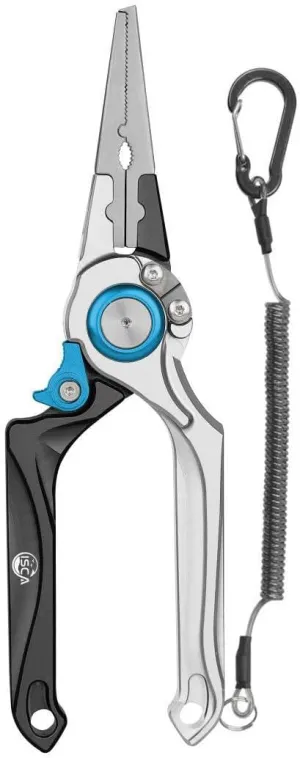 Pliers with Non-Slip and Generous Ergonomical Handle, Corrosion Resistant, Hook Remover, Split Ring, Line Cutter, Multi-Function Fishing Gear, 8" inches Fishing Pliers