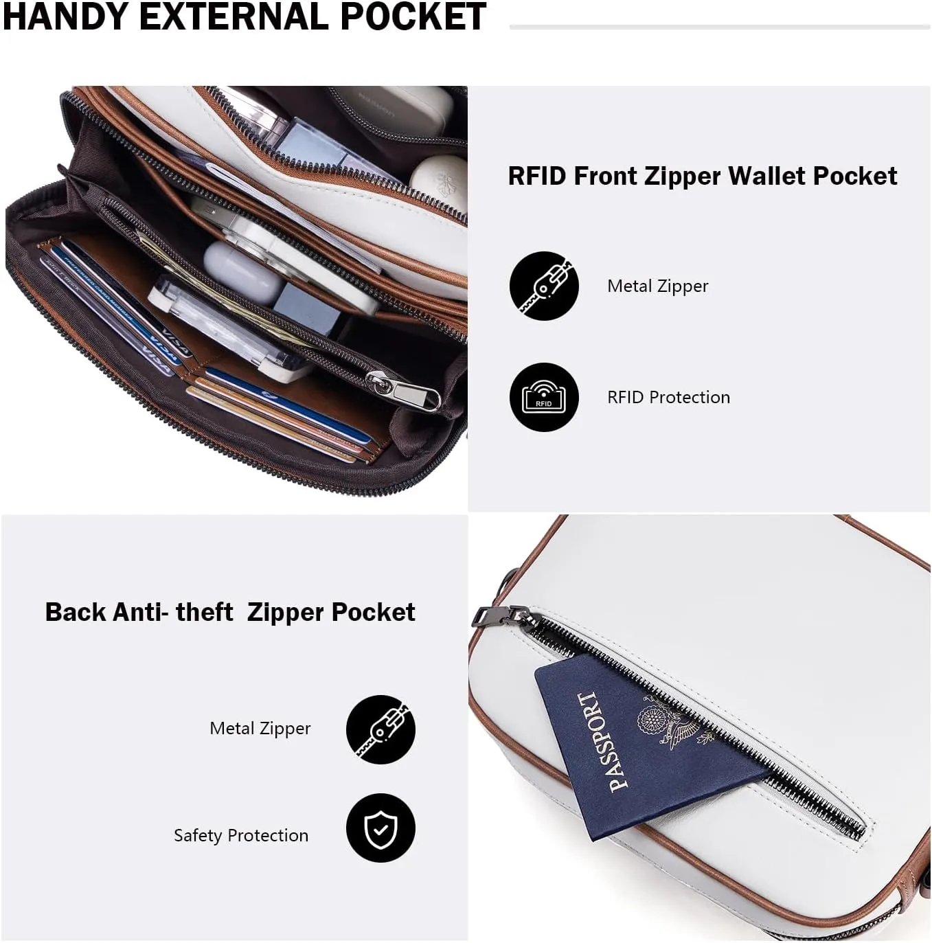 POIUGOYA Crossbody Purses for Women Trendy,Vegan Leather Medium Crossbody Bag,Women's Crossbody Travel Purse Built in Wallet