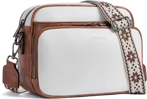 POIUGOYA Crossbody Purses for Women Trendy,Vegan Leather Medium Crossbody Bag,Women's Crossbody Travel Purse Built in Wallet