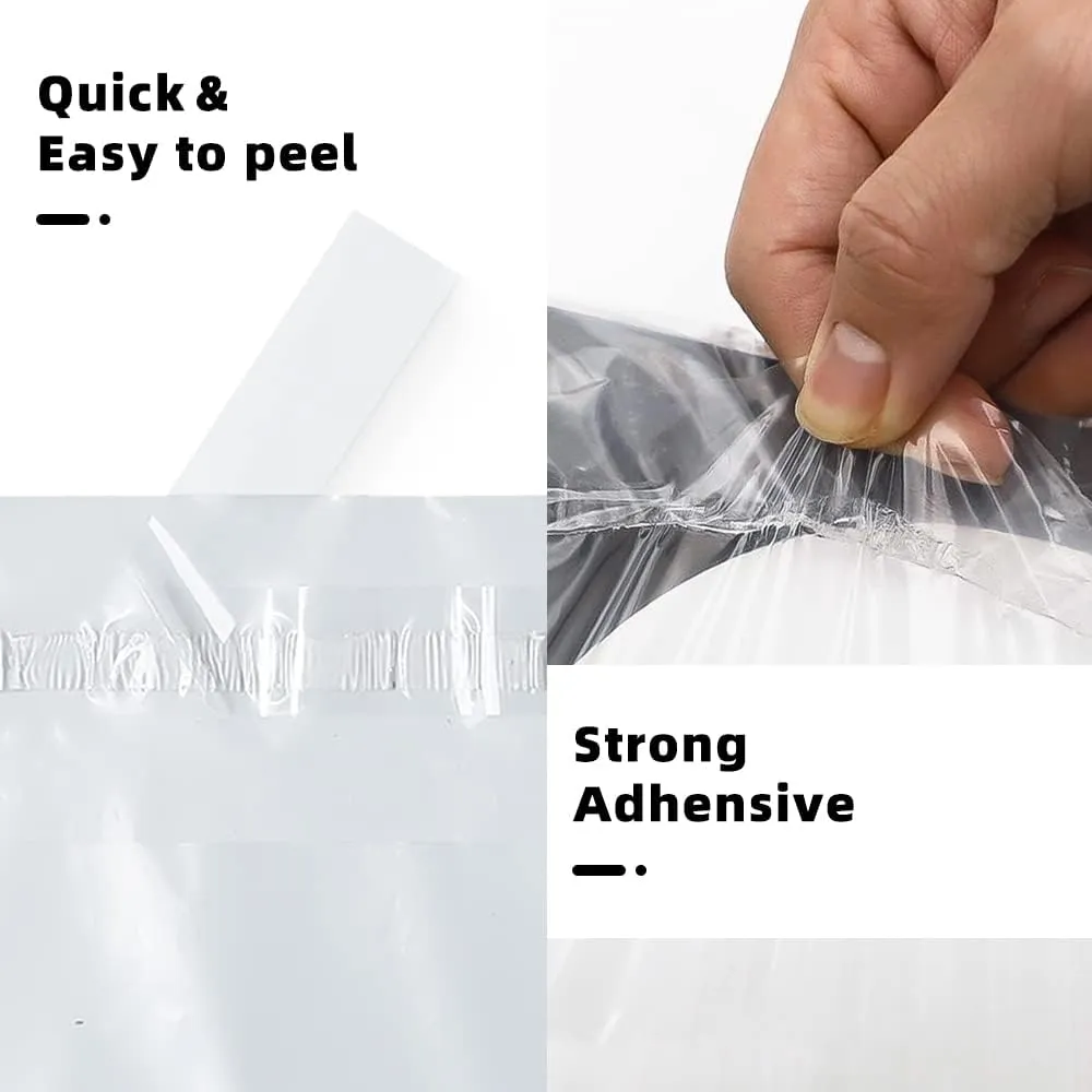 POLYSELLS Strong Self Seal Clear Poly Bags with Suffocation Warning for Packaging, Shipping, T-Shirts, Clothes & FBA, Permanent Adhesive, 8"x10", 1000pcs