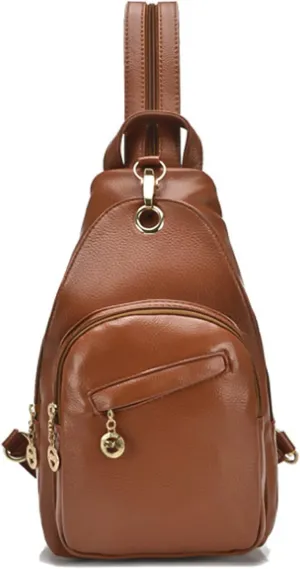 PORRASSO Women Sling Bag Small Backpack Ladies Fashion Shoulder Crossbody Daypack