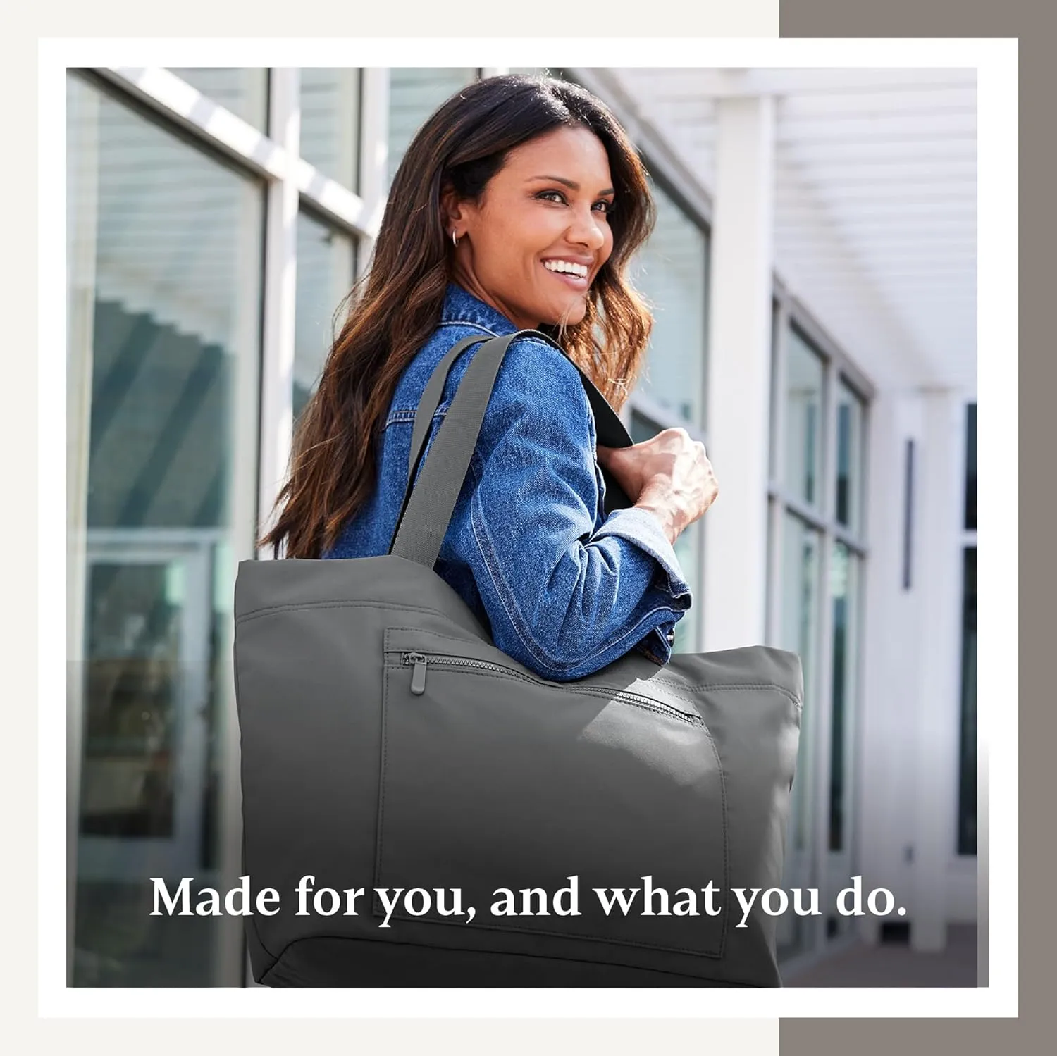 Port Authority Cotton Canvas Over-the-Shoulder Tote