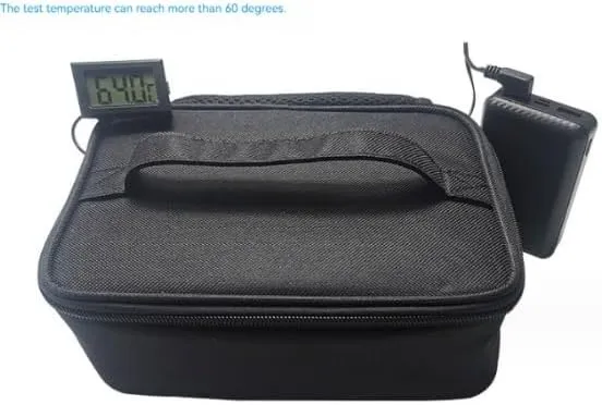 Portable Lunch Oven Bag, Food Warmer, Heated Picnic Box   USB with Thermostat for Home Office Kitchen Travel Camping (black)