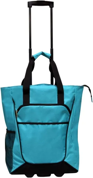 Preferred Nation Rolling Tote 13.5" w X 18" h X 8" d, Teal, One Size