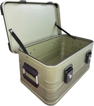 Premium quality Metal Aluminum Camping Storage Box for Outdoor Activities like Sport, Fishing, Hunting, Hiking, Trunk Box, Cargo Case, Transport Container, Waterproof Box 30Liters (517x321x230mm)