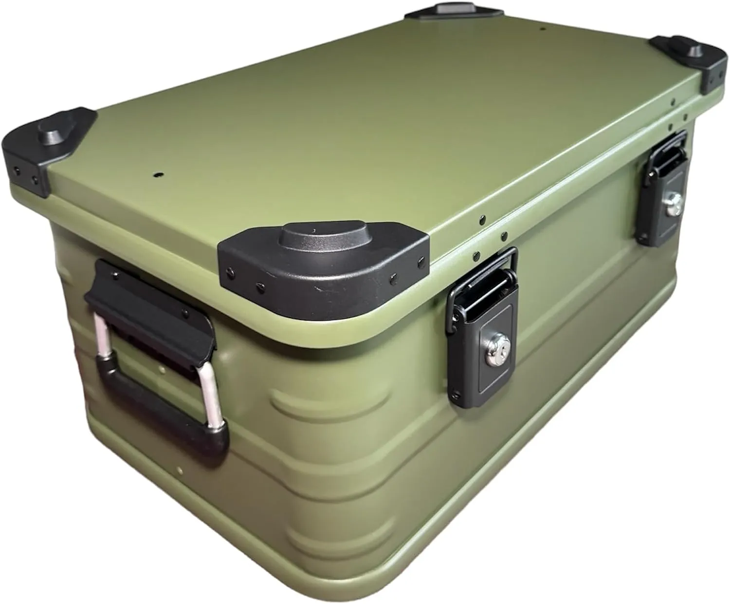Premium quality Metal Aluminum Camping Storage Box for Outdoor Activities like Sport, Fishing, Hunting, Hiking, Trunk Box, Cargo Case, Transport Container, Waterproof Box 30Liters (517x321x230mm)