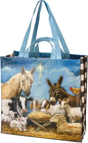 Primitives by Kathy 113566 Nativity Market Tote, Multicolor