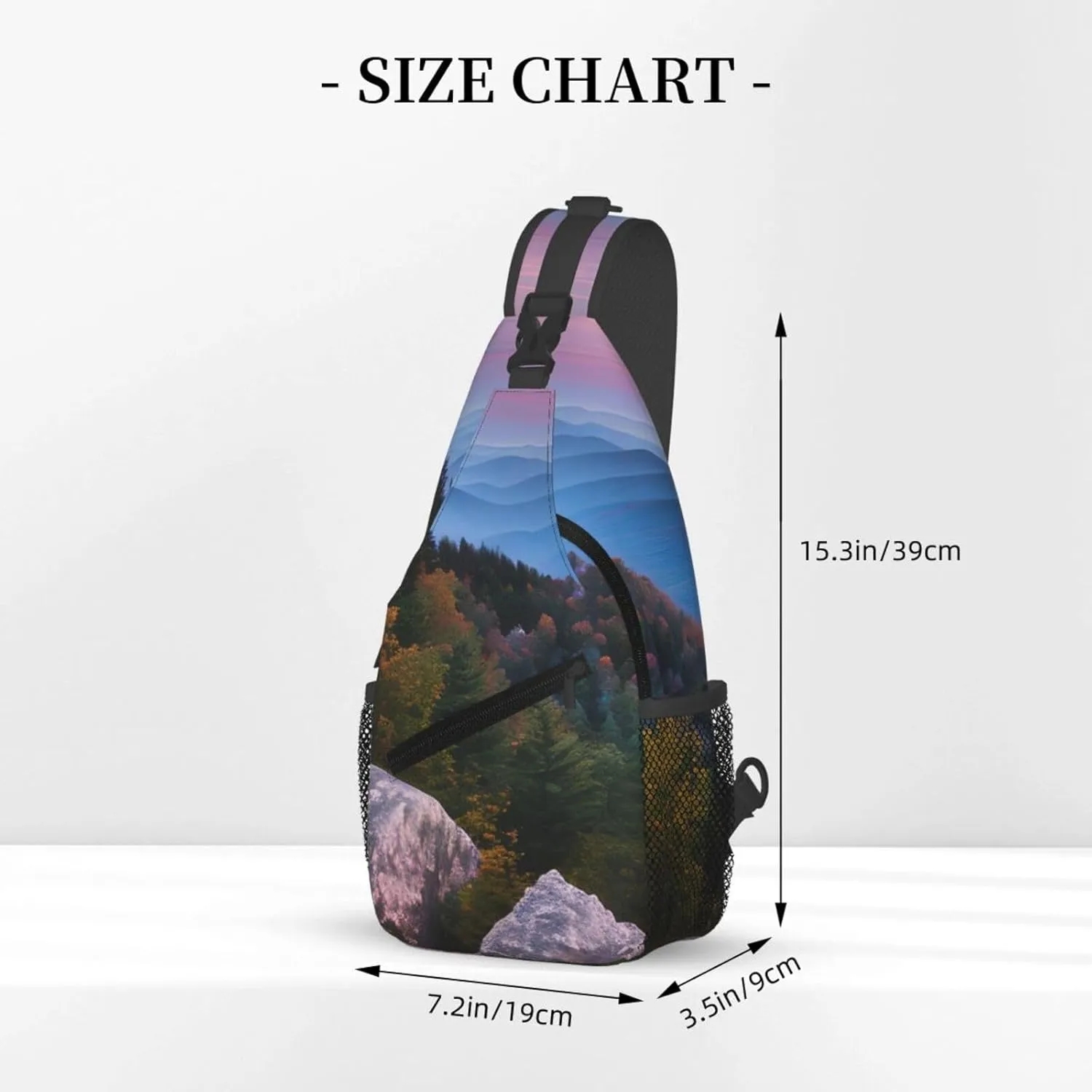Print Diagonally Sling Bag,Crossbody Sling Backpack Shoulder Chest Bag For Women Men,Hiking